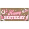 Big Dot of Happiness Rodeo Cowgirl Birthday Kraft Paper Banner, Pink Western Happy Birthday Party, Printed Brown Paper Party Sign Decoration – 1 Count